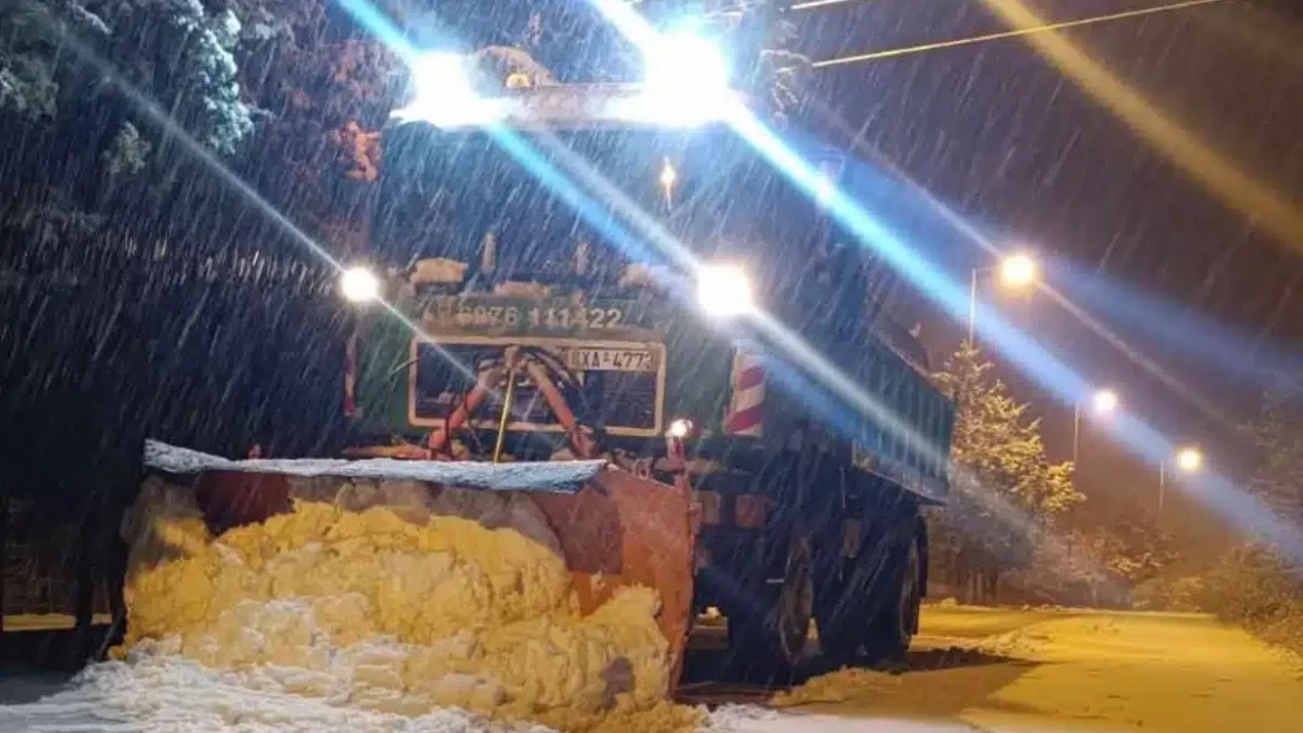 Τον μεγαλύτερο όγκο χιονιού δέχτηκε ο Δήμος Λοκρών: Τα μηχανήματα άνοιξαν τους δρόμους
