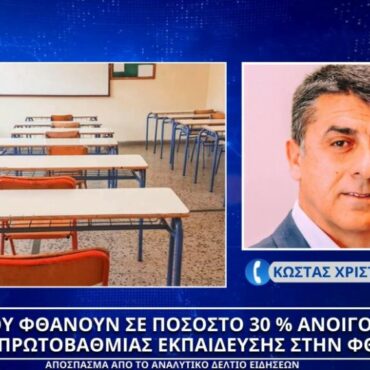 Με κενά ανοίγουν τα σχολεία της Πρωτοβάθμιας Εκπαίδευσης στη Φθιώτιδα